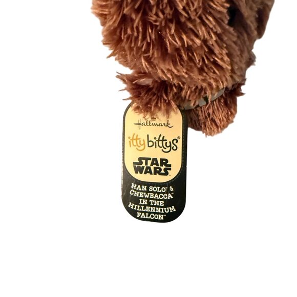Hallmark Itty Bittys Star Wars Han Solo & Chewbacca Plush Millennium Falcon Coll - Picture 3 of 3